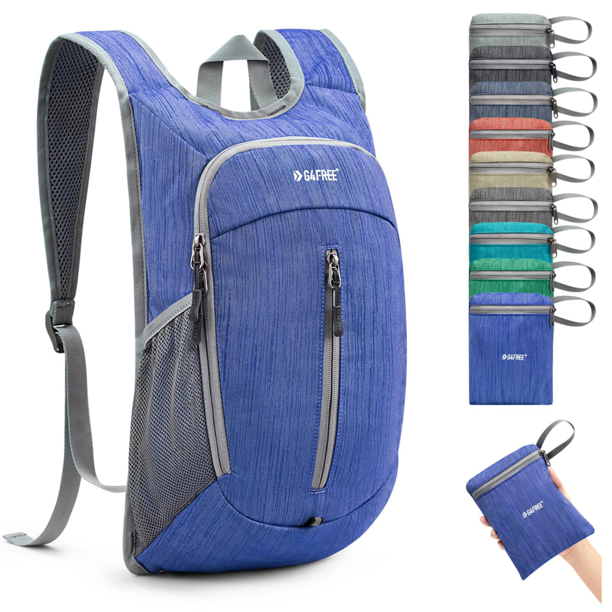 G4Free Activewear - G4Free 10L Small Travel Hiking Daypack -TN22B157E-TN22B157A-TN22B157G-TN22B157B-TN22B157J