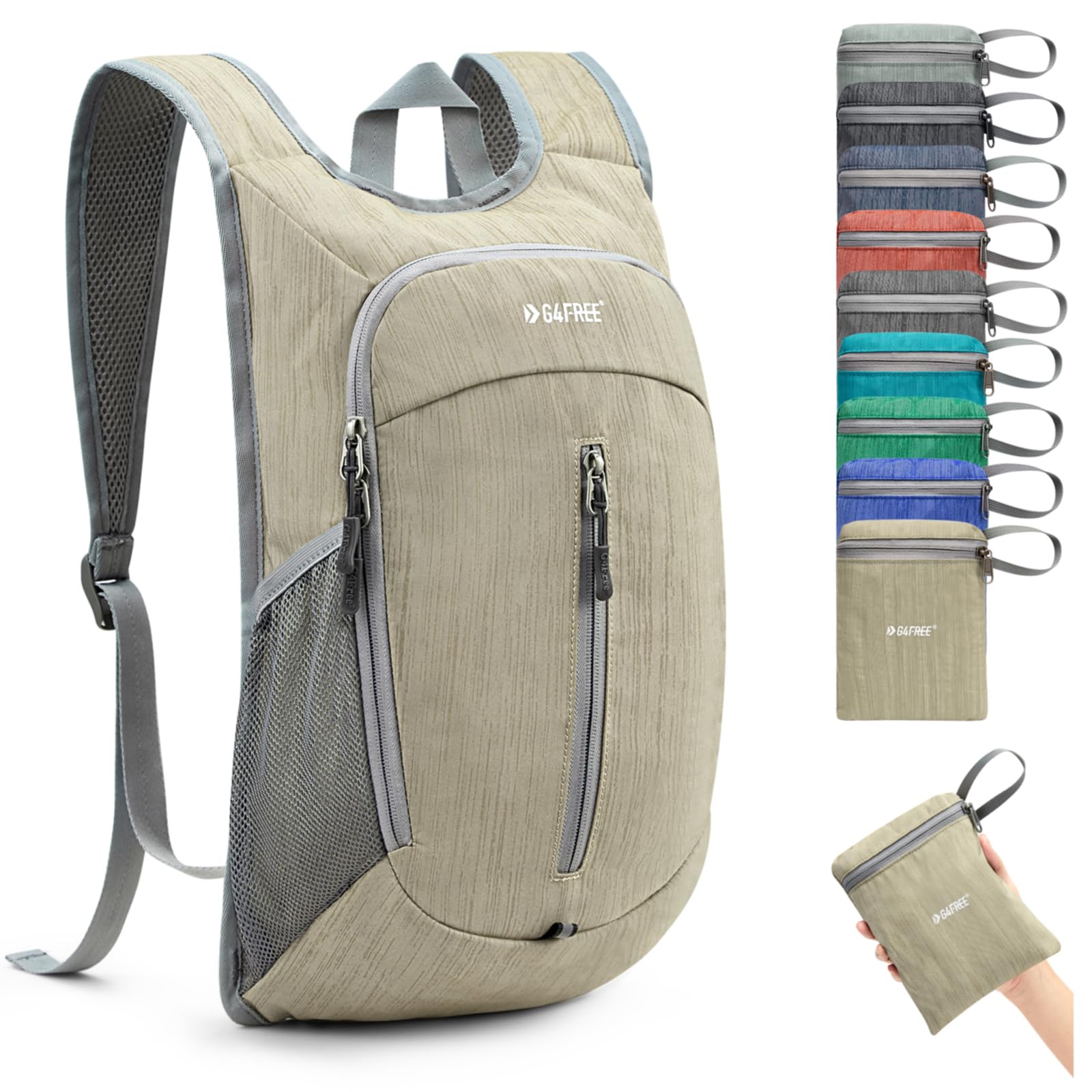 G4Free Activewear - G4Free 10L Small Travel Hiking Daypack -TN22B157E-TN22B157A-TN22B157G-TN22B157B-TN22B157J