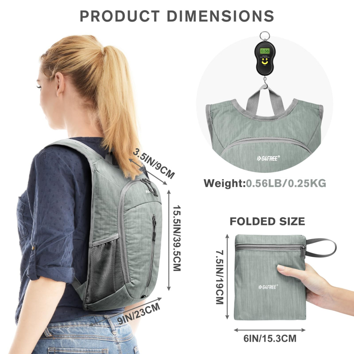 G4Free Activewear - G4Free 10L Small Travel Hiking Daypack -TN22B157E-TN22B157A-TN22B157G-TN22B157B-TN22B157J