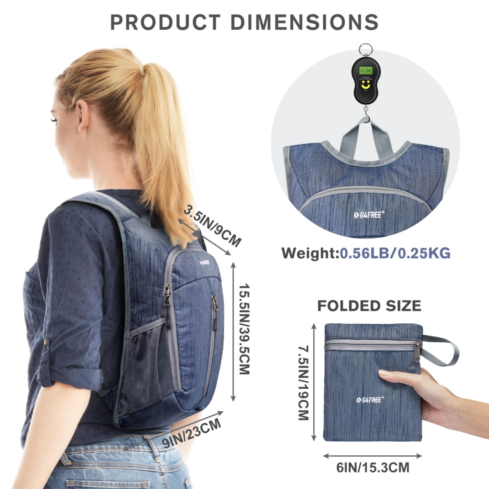 G4Free Activewear - G4Free 10L Small Travel Hiking Daypack -TN22B157E-TN22B157A-TN22B157G-TN22B157B-TN22B157J