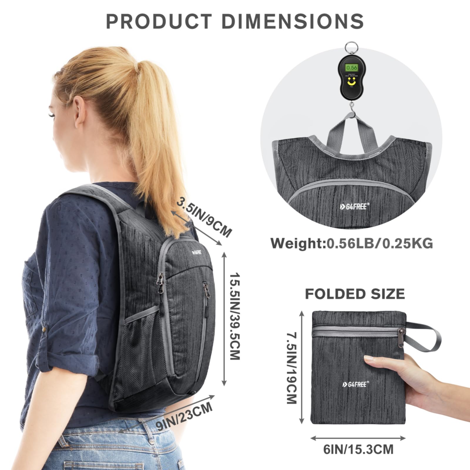 G4Free Activewear - G4Free 10L Small Travel Hiking Daypack -TN22B157E-TN22B157A-TN22B157G-TN22B157B-TN22B157J