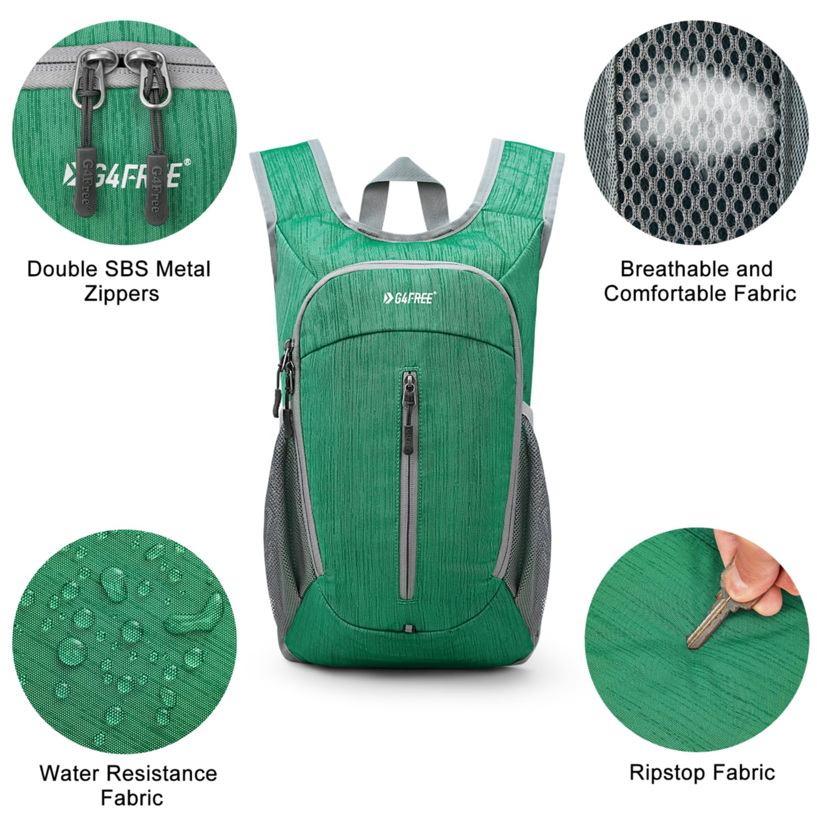 G4Free Activewear - G4Free 10L Small Travel Hiking Daypack -TN22B157E-TN22B157A-TN22B157G-TN22B157B-TN22B157J