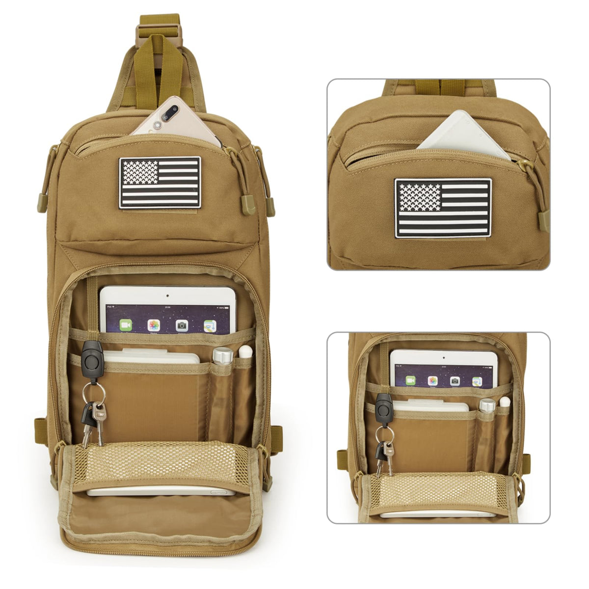 G4Free Activewear - G4Free 10L Tactical EDC Sling Bag -TN23B216B-TN23B216D-TN23B216C-TN23B216A