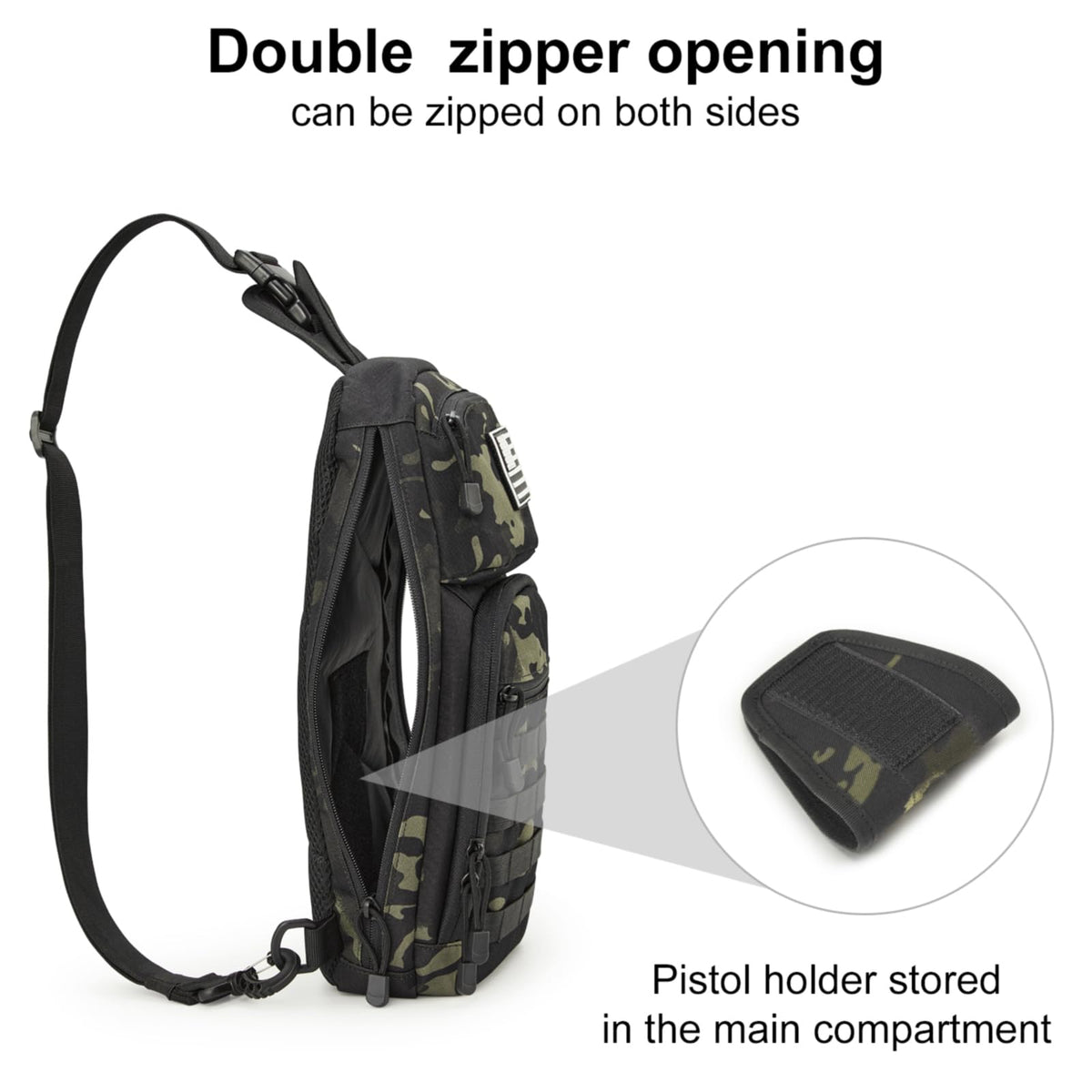 G4Free Activewear - G4Free 10L Tactical EDC Sling Bag -TN23B216B-TN23B216D-TN23B216C-TN23B216A