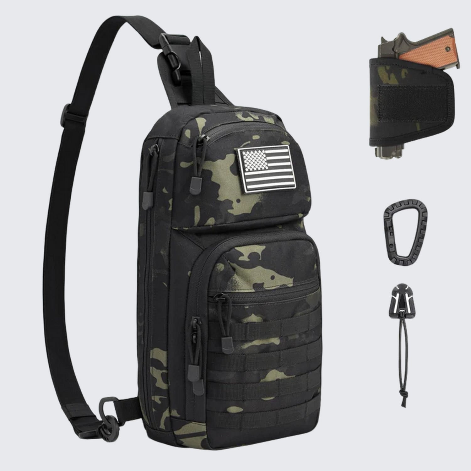 G4Free Activewear - G4Free 10L Tactical EDC Sling Bag -TN23B216B-TN23B216D-TN23B216C-TN23B216A