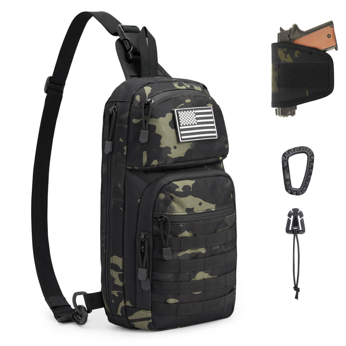 G4Free Activewear - G4Free 10L Tactical EDC Sling Bag -TN23B216D-TN23B216C-TN23B216B-TN23B216A