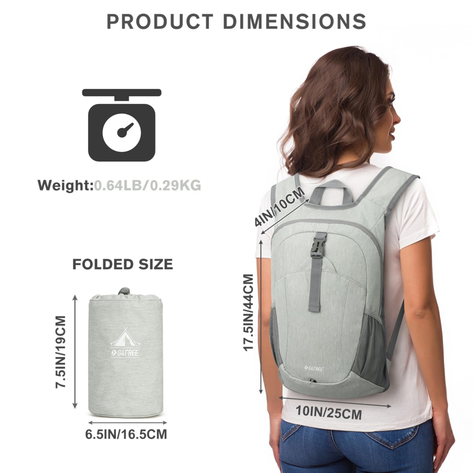 G4Free Activewear - G4Free 12L Hiking Backpack -TN23B237T-TN23B237A-TN23B237E-TN23B237P-TN23B237C