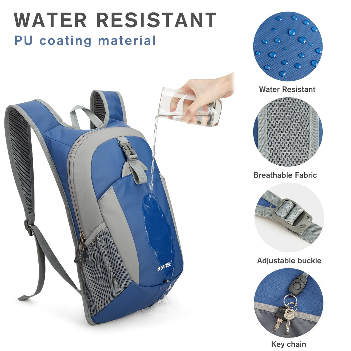 G4Free Activewear - G4Free 12L Hiking Backpack -TN23B237T-TN23B237A-TN23B237E-TN23B237P-TN23B237C