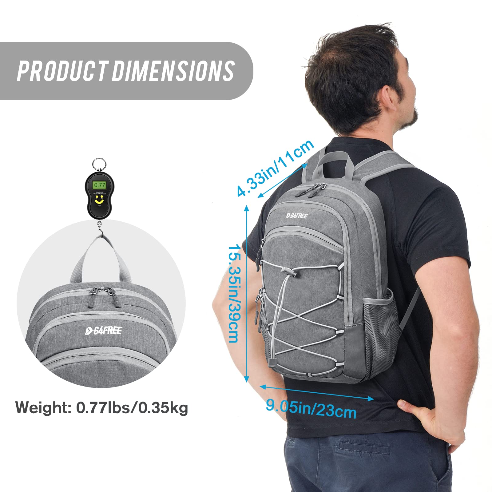 G4Free Activewear - G4Free 12L Mini Outdoor Hiking Daypack -TN22B107A-TN22B107C-TN22B107B