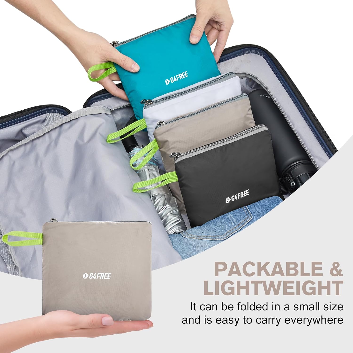 G4Free Activewear - G4Free 24L Small Packable Water Resistant Hiking Travel Backpack -TN23B304B-TN23B304A-TN23B304F-TN23B304D-TN23B304C