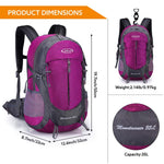 G4Free Activewear - G4Free 35L Outdoor Sports Travel Daypack with Rain Cover -D02V647A-D02V647C-D02V647D-D02V647F-D02V647B