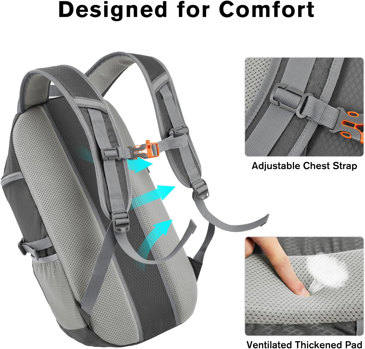 G4Free Activewear - G4Free 35L Waterproof Travel Hiking Backpack -TN24B438A-TN24B438C-TN24B438B