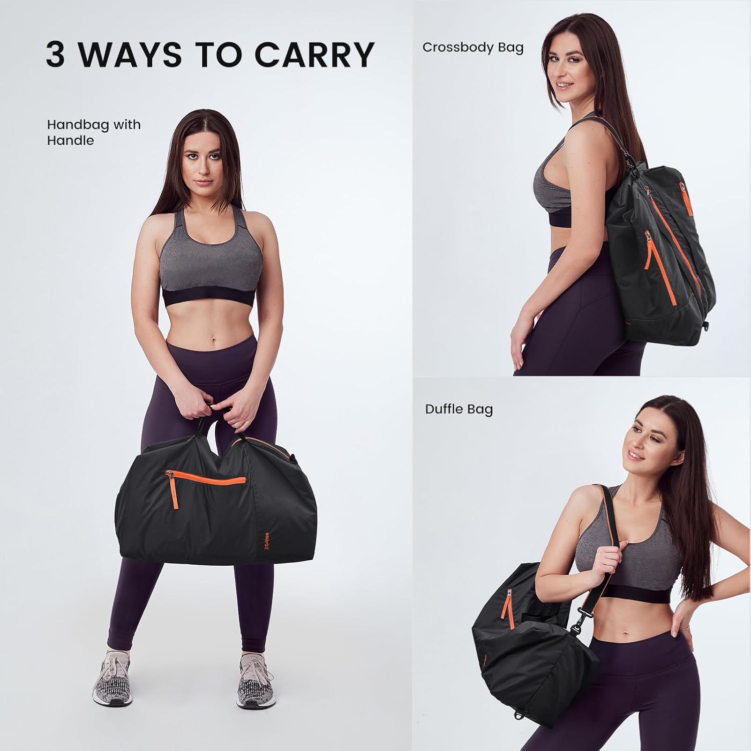 G4Free Activewear - G4Free 40L Large Gym Wet Pocket  Duffel Bag -TN24B407B-TN24B407A-TN24B407D-TN24B407C