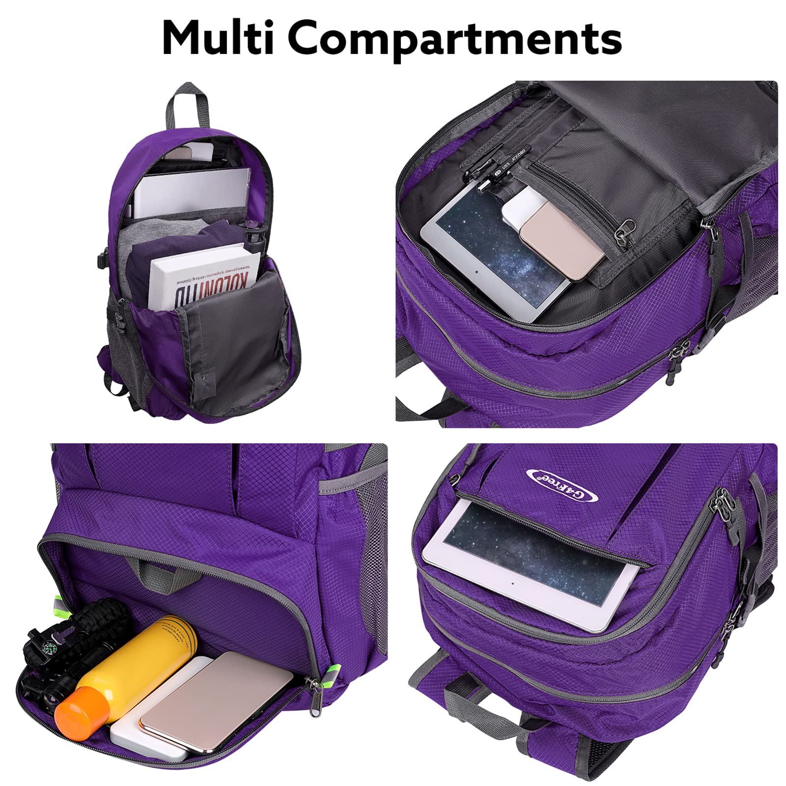 G4Free Activewear - G4Free 40L Lightweight Packable Hiking Backpack -D02V707A-D02V707J-D02V707E-D02V707F-D02V707C