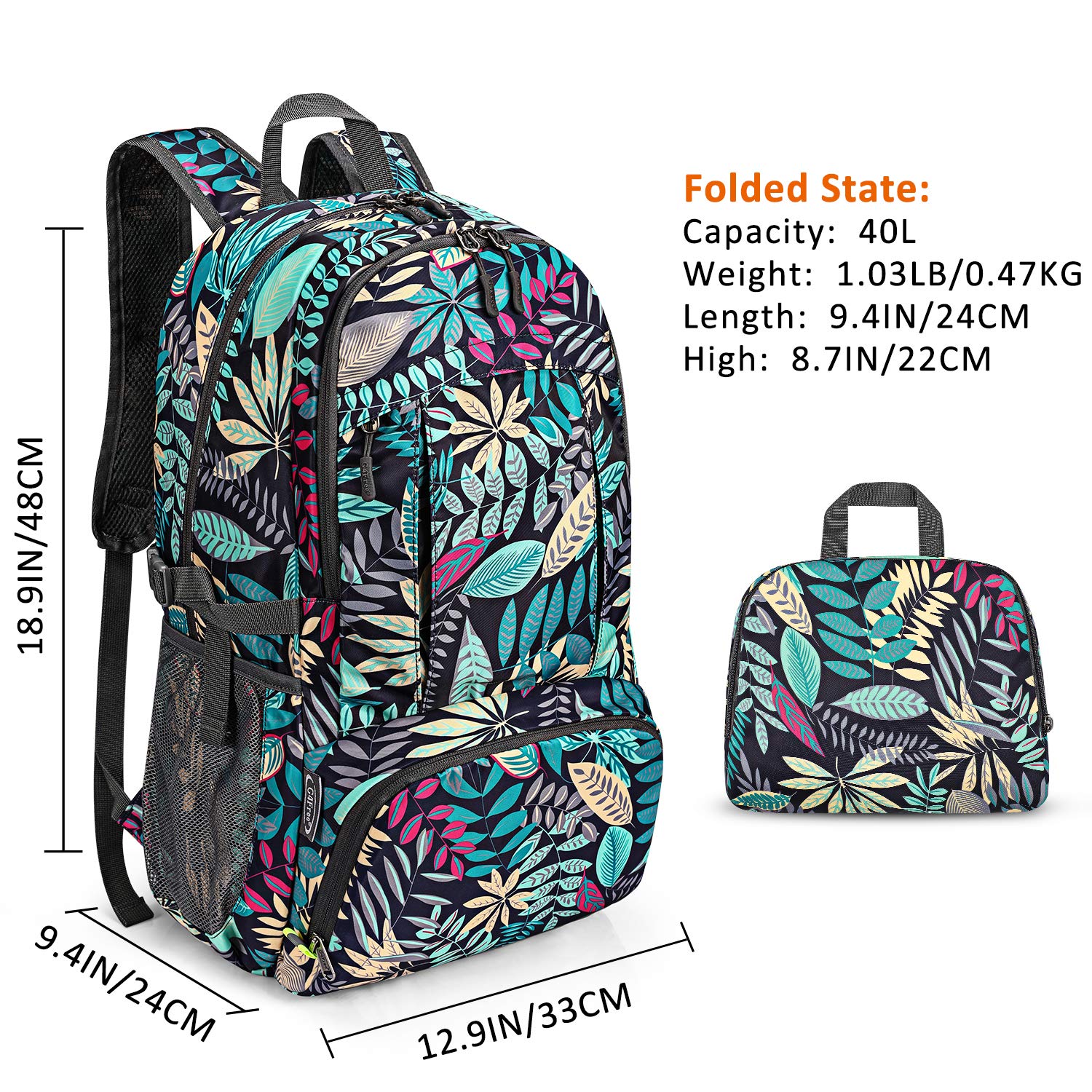 G4Free Activewear - G4Free 40L Lightweight Packable Hiking Backpack -D02V707A-D02V707J-D02V707E-D02V707F-D02V707C