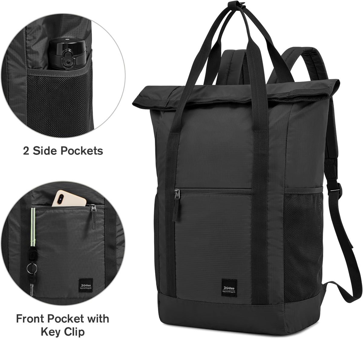 G4Free Activewear - G4Free 40L Packable Backpack Waterproof Travel Backpack -TN24B347C-TN24B347A-TN24B347B-TN24B347D