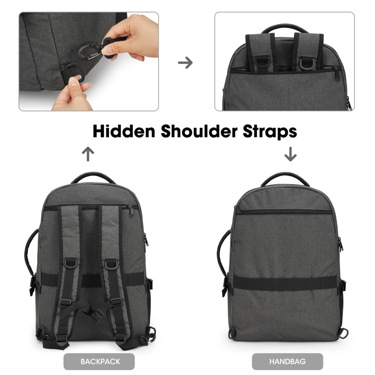 G4Free Activewear - G4Free 40l Carry On Waterproof  Travel Backpack For Women Men -TN23B188A