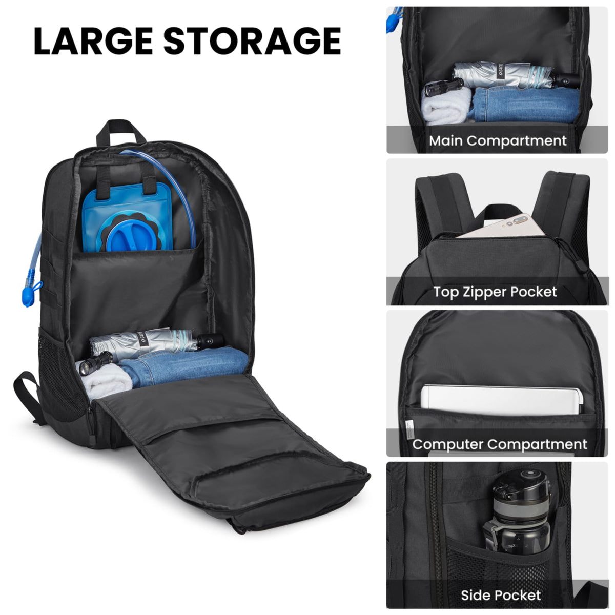 G4Free Activewear - G4Free 45L Military Tactical Backpack -TN23B193A-TN23B193C-TN23B193B