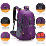 G4Free Activewear - G4Free 45L Waterproof Hiking Travel Backpack with Rain Cover -D02V648A-D02V648B-D02V648C-D02V648D