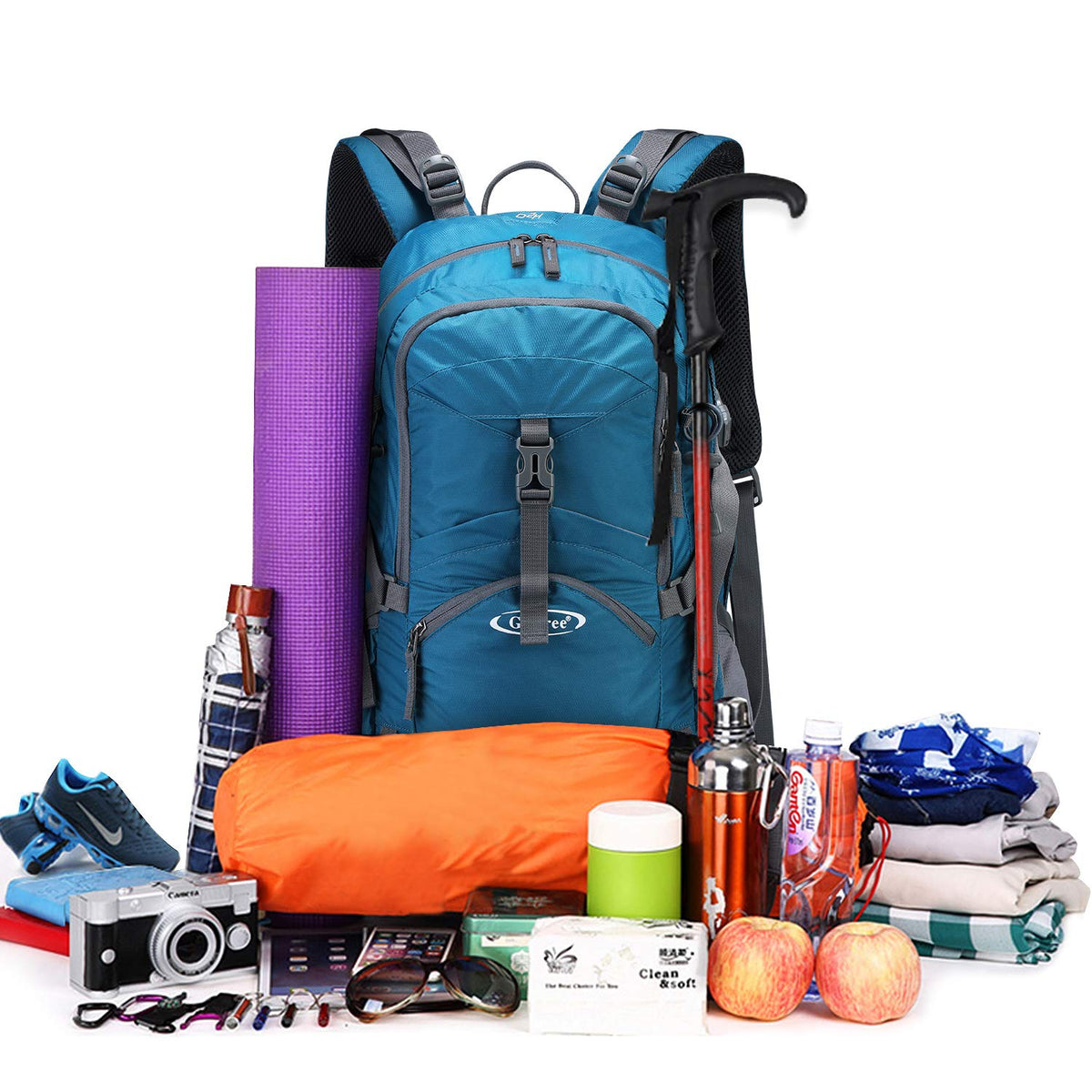 G4Free Activewear - G4Free 45L Waterproof Hiking Travel Backpack with Rain Cover -D02V648A-D02V648B-D02V648C-D02V648D