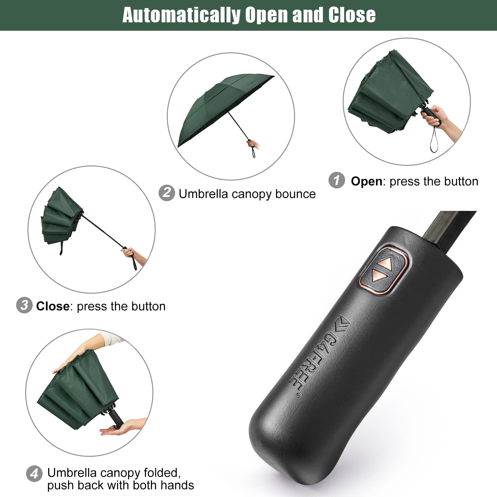 G4Free Activewear - G4Free 46/54/62 Inch Large Compact Golf Umbrella Windproof 10 Ribs -TN23A229B-TN23A230B-TN22A110B-TN23A229A-TN23A230A