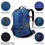 G4Free Activewear - G4Free 50L Hiking Backpack with Rain Cover for Men Women -D01V031A-D01V031D-D01V031F-D01V031B-D01V031G