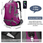 G4Free Activewear - G4Free 50L Hiking Backpack with Rain Cover for Men Women -D01V031A-D01V031D-D01V031F-D01V031B-D01V031G