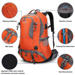 G4Free Activewear - G4Free 50L Hiking Backpack with Rain Cover for Men Women -D01V031A-D01V031D-D01V031F-D01V031B-D01V031G