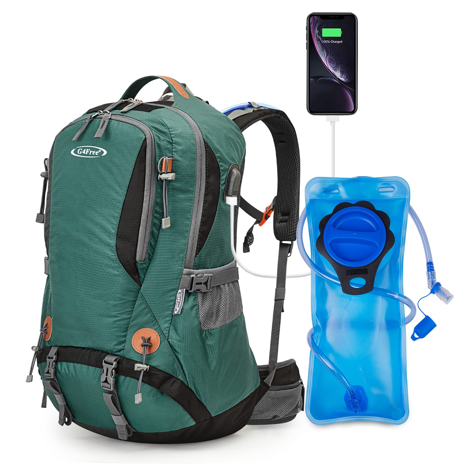 G4Free Activewear - G4Free 50L Waterproof Daypack with 2L BPA Free Bladder & Rain Cover -TN21B001A-TN21B001B-TN21B001F