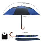 G4Free Activewear - G4Free 52/62inch Wooden J Handle Auto Open  Golf Umbrella -D02V552A-D02V657A-D02V552B-D02V657B-D02V552J