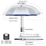 G4Free Activewear - G4Free 54/62 Inch Windproof UV Protection Golf Umbrella -TN23A187B-TN23A187A-TN23A187D-TN23A187C