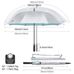 G4Free Activewear - G4Free 54/62 Inch Windproof UV Protection Golf Umbrella -TN23A187B-TN23A187A-TN23A187D-TN23A187C
