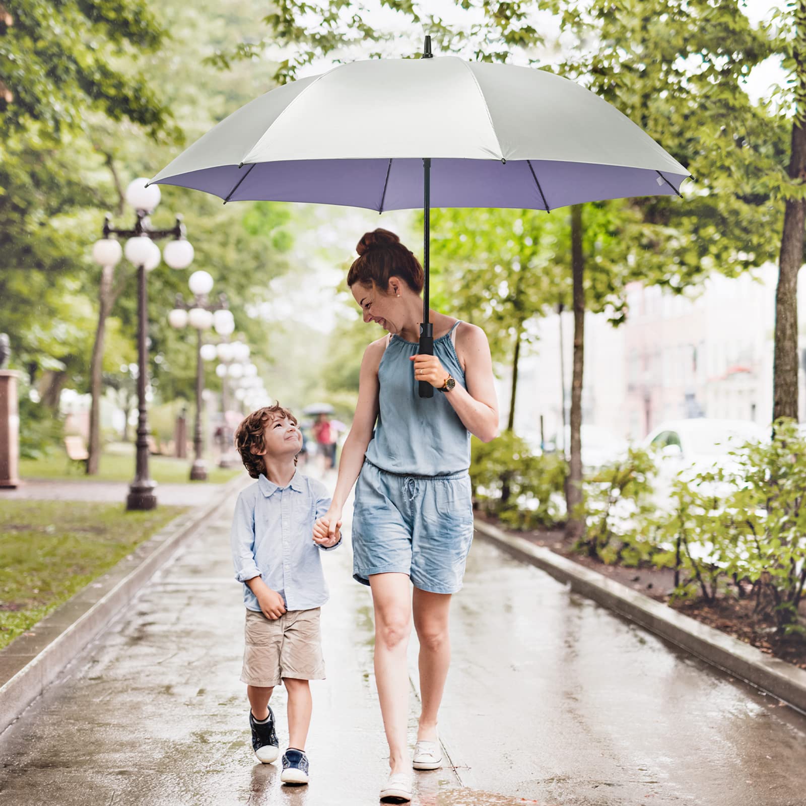 G4Free Activewear - G4Free 54/62 Inch Windproof UV Protection Golf Umbrella -TN23A187B-TN23A187A-TN23A187D-TN23A187C