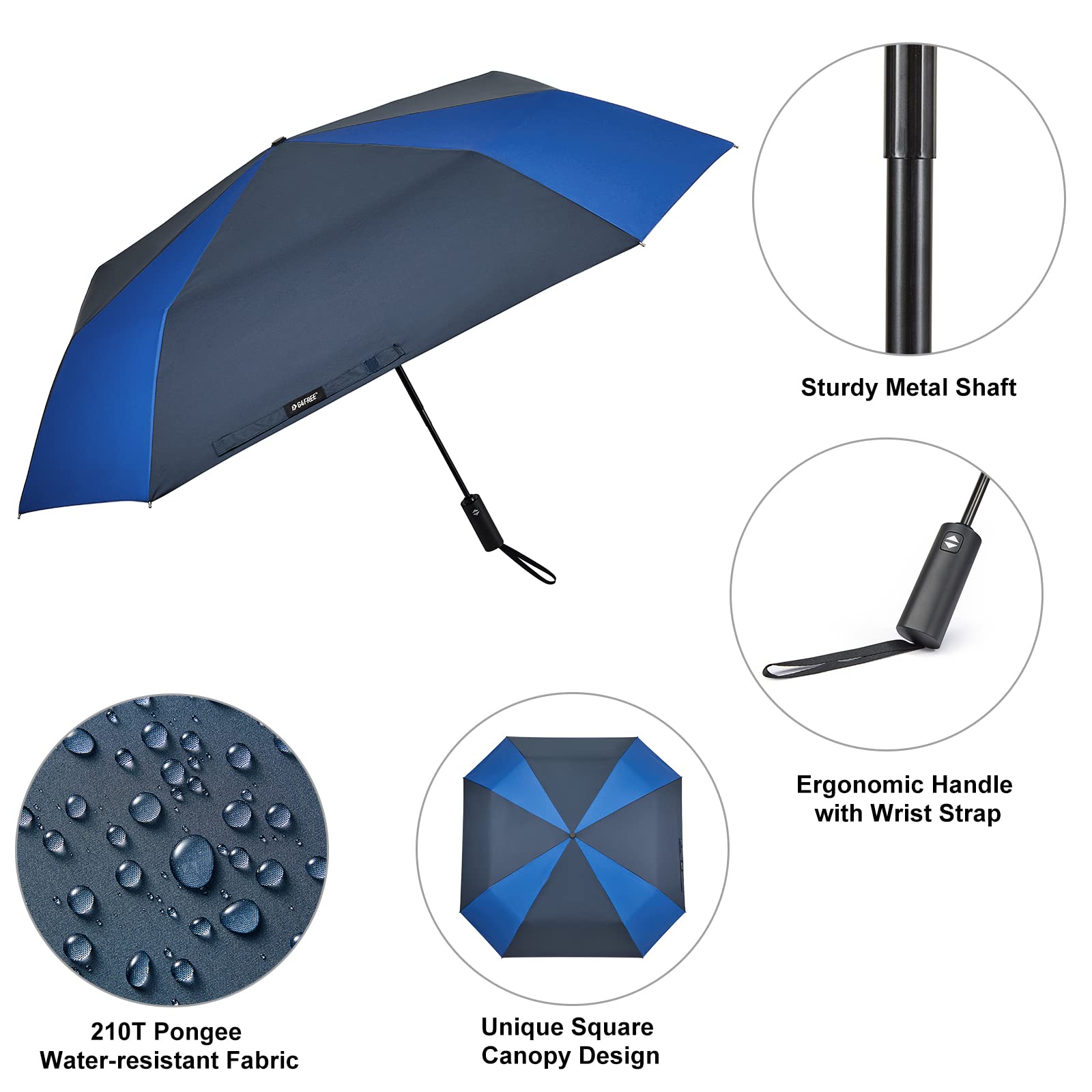 G4Free Activewear - G4Free 54 Inch Large Golf Umbrella -TN22A131B-TN22A131C-TN22A131A-TN22A131D