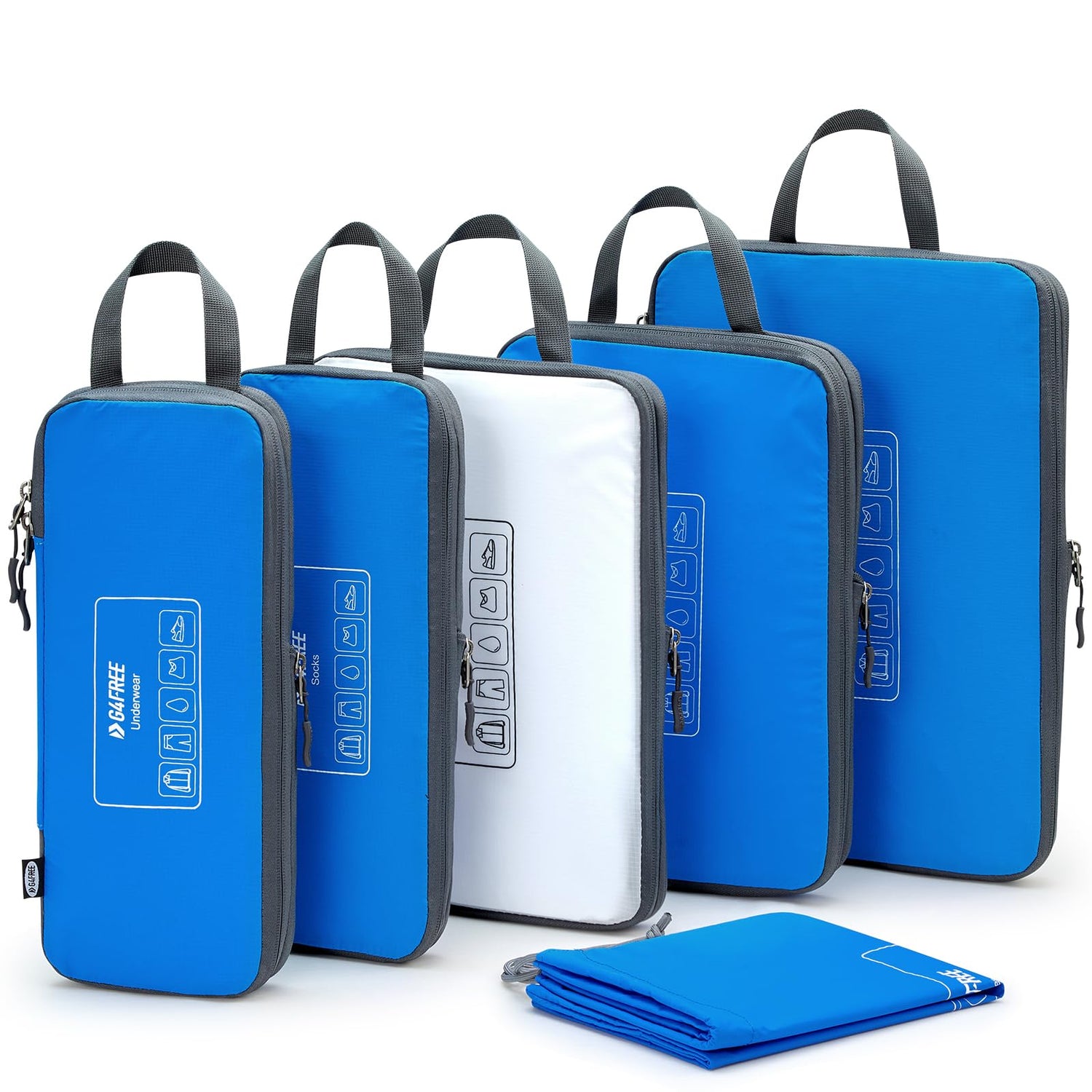 G4Free Activewear - G4Free 6 Set Compression Packing Cube -TN23B210A-TN23B210D-TN23B210C-TN23B210B