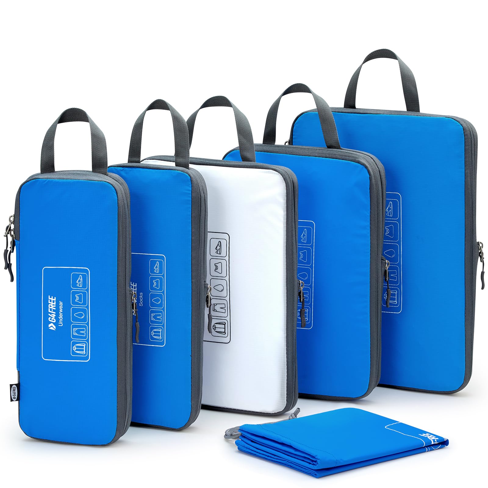 G4Free Activewear - G4Free 6 Set Compression Packing Cube -TN23B210A-TN23B210D-TN23B210C-TN23B210B