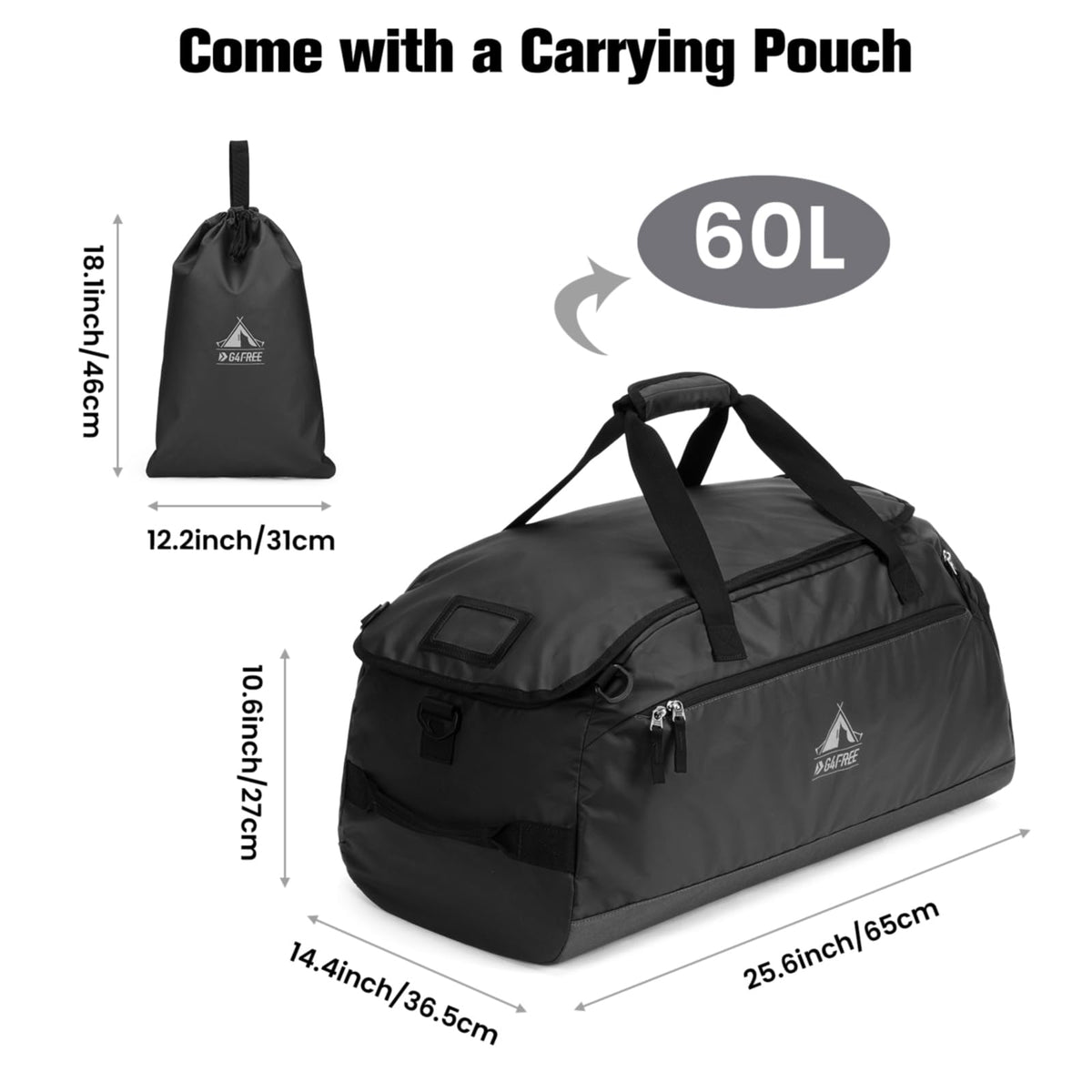 G4Free Activewear - G4Free 60L Gym Bag -TN23B197A-TN23B197C-TN23B197B