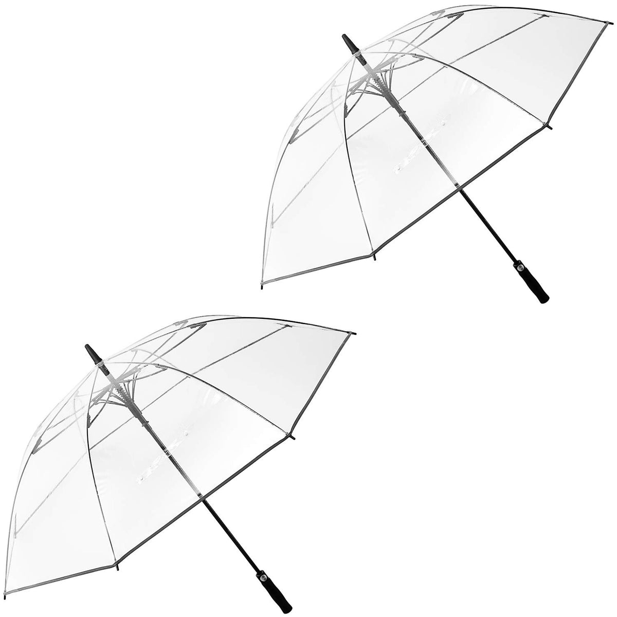G4Free Activewear - G4Free 62 Inch Clear Golf Umbrella Transparent Auto Open Large Stick Umbrella -D02V733A-D02V723A