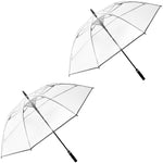 G4Free Activewear - G4Free 62 Inch Clear Golf Umbrella Transparent Auto Open Large Stick Umbrella -D02V733A-D02V723A