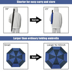 G4Free Activewear - G4Free 62 Inch Portable Automatic Open Oversize Vented Double Canopy Umbrellas -D02V684A-D02V684M-D02V684B-D02V684E-D02V684D