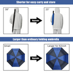 G4Free Activewear - G4Free 62 Inch Portable Automatic Open Oversize Vented Double Canopy Umbrellas -D02V684A-D02V684M-D02V684B-D02V684E-D02V684D