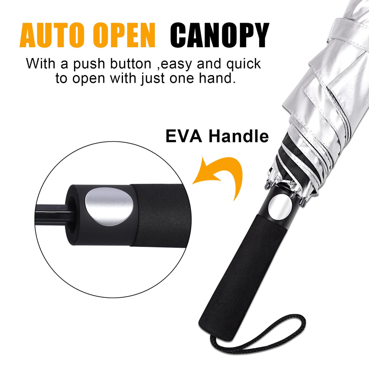 G4Free Activewear - G4Free 62 Inch Portable UV Protection Automatic Big Sun Umbrella -D02V737A-D02V737B-D02V737C