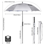 G4Free Activewear - G4Free 68 Arc Vented UV Auto Extra Large Windproof Golf/Beach  Umbrellas -D02V731A-D02V731D-D02V731C-D02V731B
