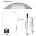 G4Free Activewear - G4Free 68 Arc Vented UV Auto Extra Large Windproof Golf/Beach  Umbrellas -D02V731A-D02V731D-D02V731C-D02V731B