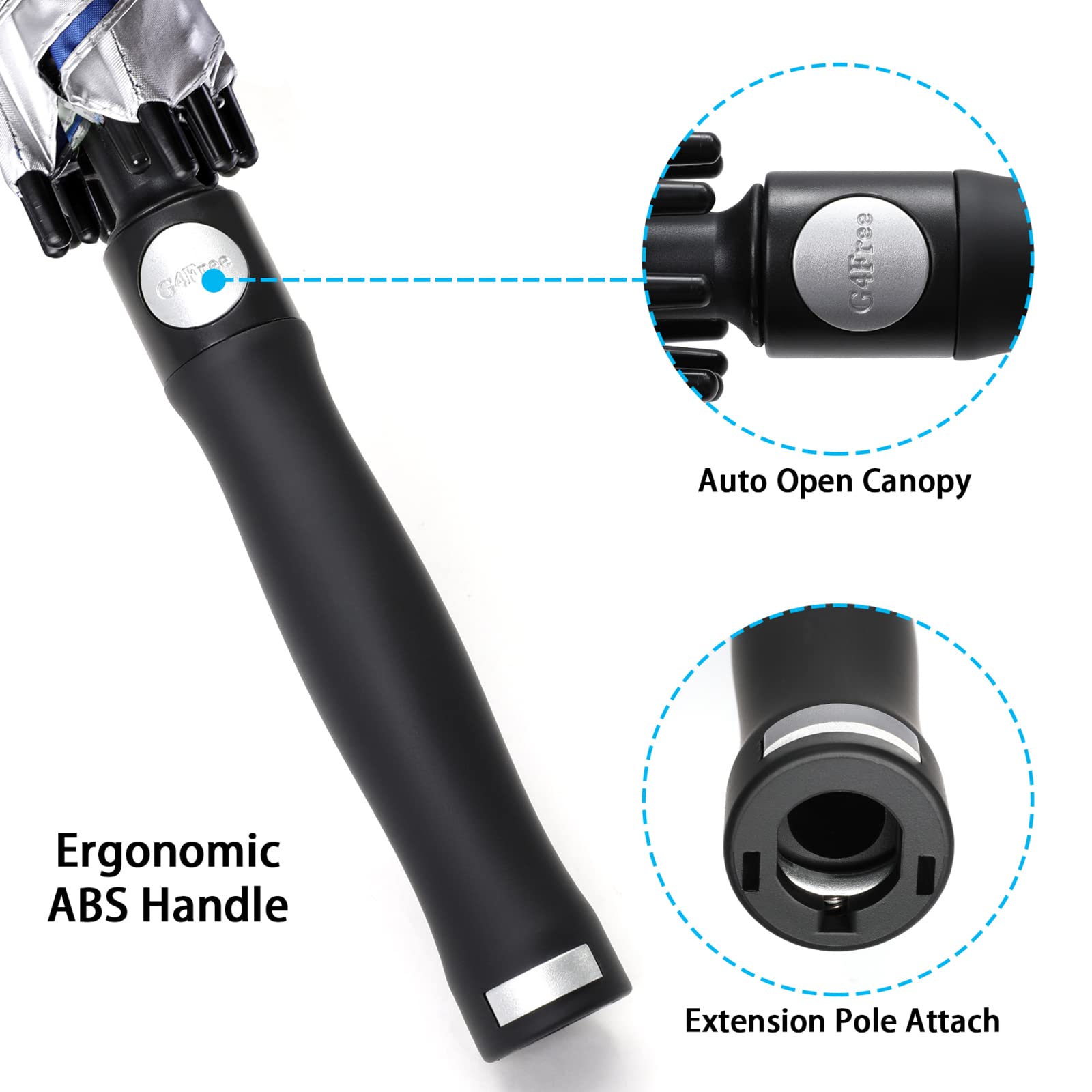 G4Free Activewear - G4Free 68 Arc Vented UV Auto Extra Large Windproof Golf/Beach  Umbrellas -D02V731A-D02V731D-D02V731C-D02V731B