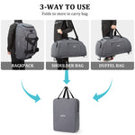G4Free Activewear - G4Free 70L Large 3-Way Duffle Backpack Gym Bag with Shoe Compartment -TN22B134C-TN22B134B-TN22B134A