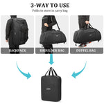 G4Free Activewear - G4Free 70L Large 3-Way Duffle Backpack Gym Bag with Shoe Compartment -TN22B134C-TN22B134B-TN22B134A