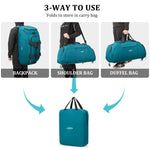 G4Free Activewear - G4Free 70L Large 3-Way Duffle Backpack Gym Bag with Shoe Compartment -TN22B134C-TN22B134B-TN22B134A