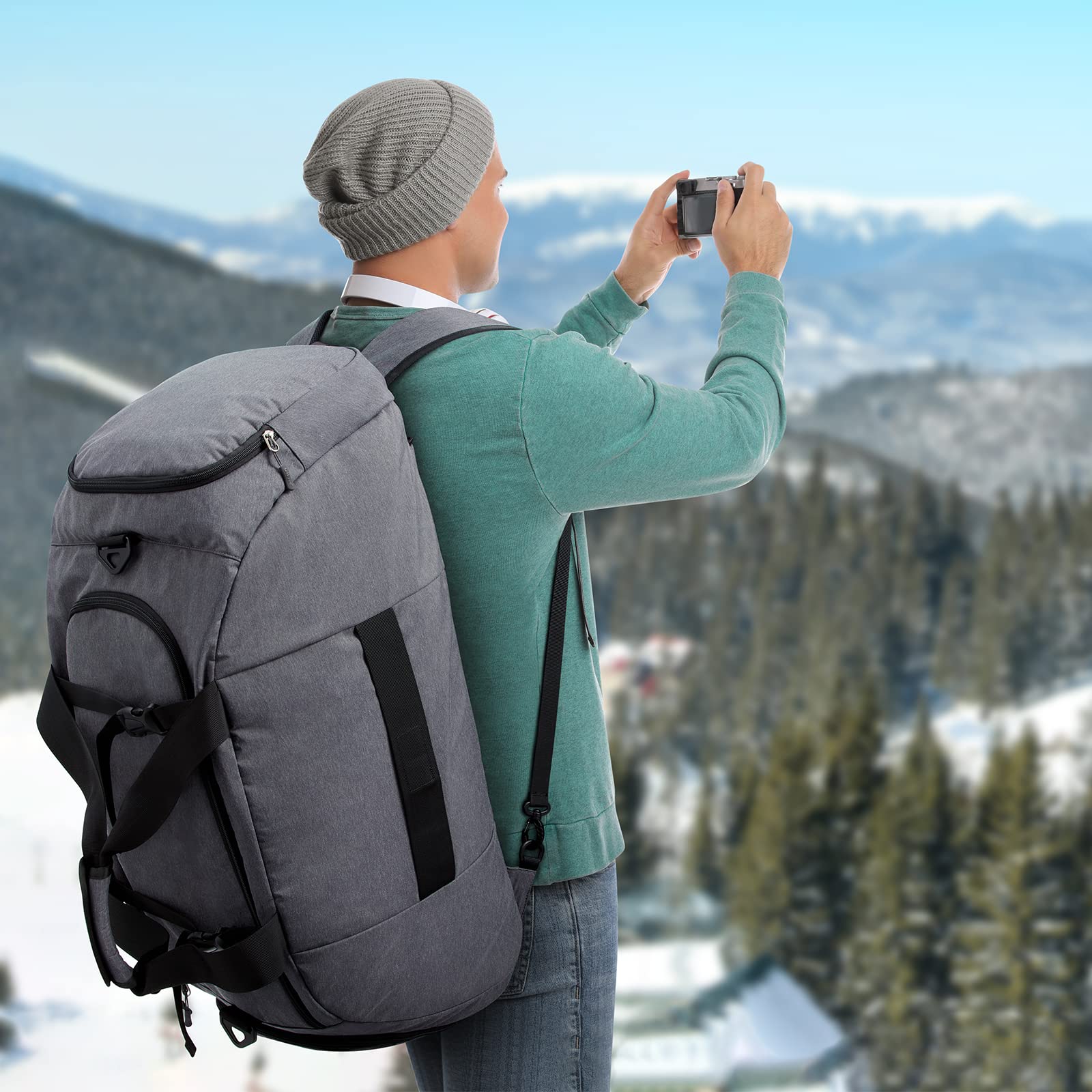 G4Free Activewear - G4Free 70L Large 3-Way Duffle Backpack Gym Bag with Shoe Compartment -TN22B134C-TN22B134B-TN22B134A