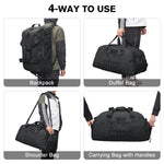 G4Free Activewear - G4Free 70L Large Duffle Bag Men Sports Gym Backpack -TN22B146B-TN22B146A